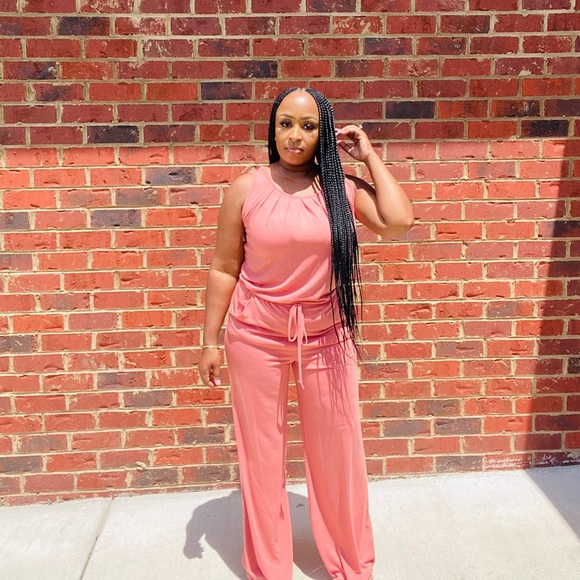 Bombshell Ash Rose Jumpsuit - Picture 2 of 2